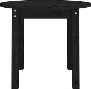vidaXL vidaXL Stolik kawowy, czarny,  55x45 cm, lite drewno sosnowe 5