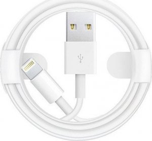 Kabel USB M USB-A - Lightning 1 m Biały (28011) 1
