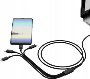 Kabel USB Smrter USB-A + USB-C - USB-C 1.2 m Czarny (SMRTER_ELITE_C_BK) 3