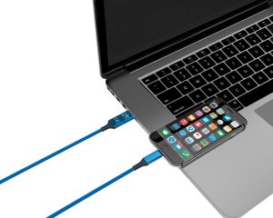 Kabel USB Smrter USB-A + USB-C - USB-C + microUSB + 2x Lightning 1 m Niebieski (SMRTER_SPEEDY_L_NB) 2