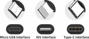 Kabel USB BRDRC USB-C - microUSB 0.3 m Czarny 4