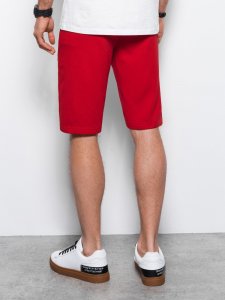Ombre Krótkie spodenki męskie dresowe - czerwone V2 W239 M 4