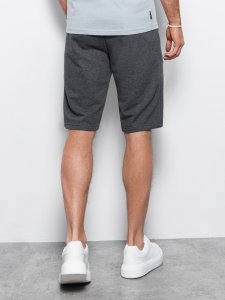 Ombre Krótkie spodenki męskie dresowe - ciemnoszary melanż V5 W239 S 4