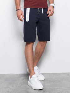 Ombre Krótkie spodenki męskie dresowe - granatowe V4 W239 XXL 2