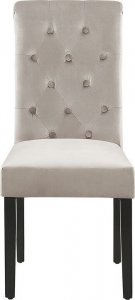 Beliani Zestaw 2 krzeseł do jadalni z kołatką welurowy beżowoszary VELVA II 3