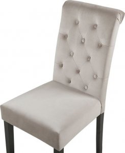 Beliani Zestaw 2 krzeseł do jadalni z kołatką welurowy beżowoszary VELVA II 6