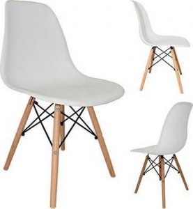kontrast Krzesło do jadalni nowoczesne MIA białe 1