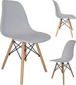 kontrast Krzesło do jadalni nowoczesne MIA szare 1