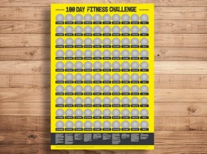Out of the blue Plakat Zdrapka - Wyzwanie 100 Dni Fitness - Wersja Angielska 4