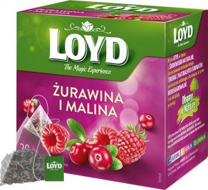 LOYD Herbatka owocowa Żurawina i Malina 20 torebek 1