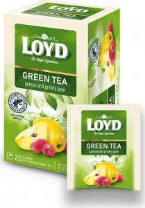 LOYD Herbata Loyd zielona z pigwą opuncją 20 torebek 1
