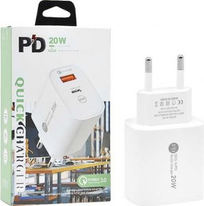 Ładowarka M ŁADOWARKA SIECIOWA 20W PD VEGA FASTON  FAST CHARGER 1XUSB 1XPD BOX USBC SINGLE 1