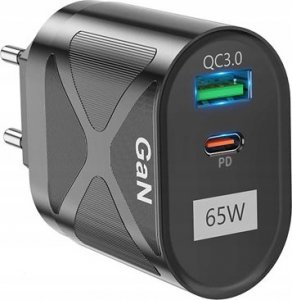 Ładowarka M ŁADOWARKA SIECIOWA 65W GAN  PD VEGA FASTON FAST CHARGER 1XUSB 1XPD BOX SINGLE USBC 3