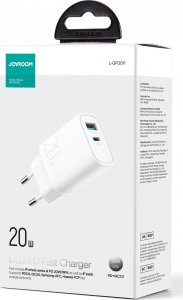 Ładowarka Joyroom Joyroom szybka ładowarka sieciowa USB-A QC3.0 / USB-C PD 20W biała (L-QP2011) 2