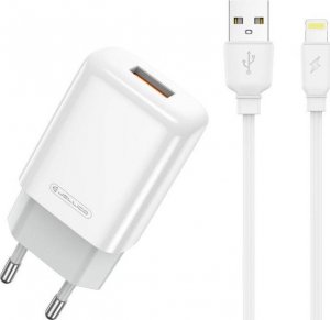 Ładowarka Jellico JELLICO ŁADOWARKA SIECIOWA EU01 2.4A  USB + KABEL LIGHTNING ZESTAW BIAŁY standard 2