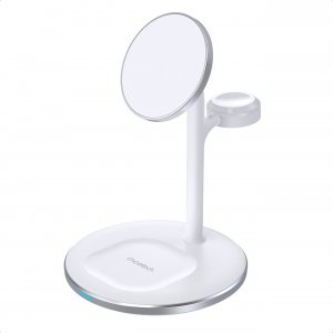 Ładowarka Choetech Bezprzewodowa ładowarka indukcyjna 15W Choetech T585-F z podstawką 2w1 (biała) 2