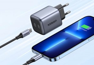 Ładowarka Ugreen Ładowarka sieciowa UGREEN CD294, 2x USB-C, GaN, PD3.0, QC4.0, 45W (szary) 3