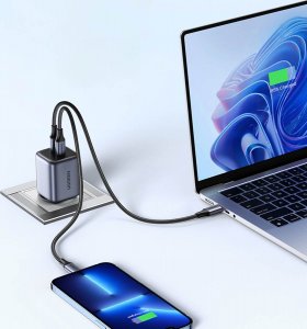 Ładowarka Ugreen Ładowarka sieciowa UGREEN CD294, 2x USB-C, GaN, PD3.0, QC4.0, 45W (szary) 6
