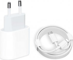 Ładowarka Alogy Ładowarka sieciowa Alogy szybka USB-C PD 20W + Kabel Lightning 1m Biały + Etui 2