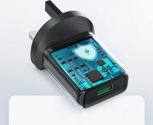 Ładowarka Ugreen Ładowarka sieciowa Ugreen UK (Wielka Brytania) USB-A QC3.0 18W czarna (CD122) 7