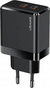 Ładowarka Usams Ładowarka Sieciowa USAMS 2xUSB-C T54 40W PD czarna CC172TC01 (US-CC172) 1