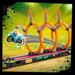 LEGO City Wyzwanie kaskaderskie — ciężarówka i ogniste obręcze (60357) 4