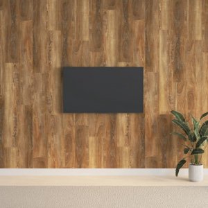 vidaXL vidaXL Panele ścienne, drewnopodobne, brązowe, PVC, 2,06 m 1