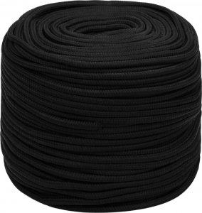 vidaXL vidaXL Linka robocza, czarna, 8 mm, 500 m, poliester 2