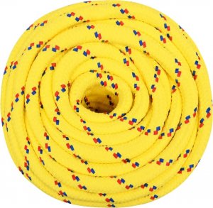 vidaXL vidaXL Linka żeglarska, żółta, 18 mm, 100 m, polipropylen 3