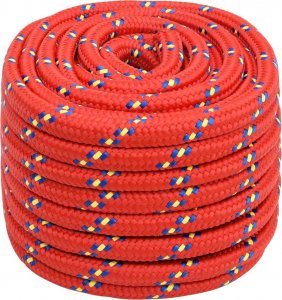 vidaXL vidaXL Linka żeglarska, czerwona, 20 mm, 100 m, polipropylen 2