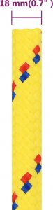 vidaXL vidaXL Linka żeglarska, żółta, 18 mm, 50 m, polipropylen 6