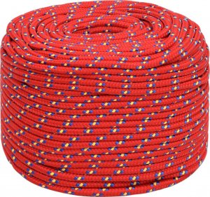 vidaXL vidaXL Linka żeglarska, czerwona, 10 mm, 100 m, polipropylen 2