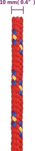 vidaXL vidaXL Linka żeglarska, czerwona, 10 mm, 100 m, polipropylen 6