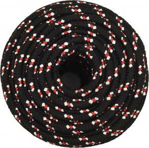 vidaXL vidaXL Linka żeglarska, czarna, 18 mm, 100 m, polipropylen 3