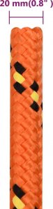 vidaXL vidaXL Linka żeglarska, pomarańczowa, 20 mm, 100 m, polipropylen 6