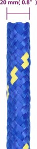 vidaXL vidaXL Linka żeglarska, niebieska, 20 mm, 50 m, polipropylen 6