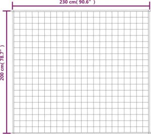 vidaXL vidaXL Koc obciążeniowy, szary, 200x230 cm, 9 kg, tkanina 5