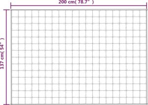 vidaXL vidaXL Koc obciążeniowy, szary, 137x200 cm, 10 kg, tkanina 5
