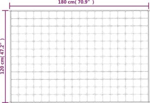 vidaXL vidaXL Koc obciążeniowy, szary, 120x180 cm, 9 kg, tkanina 6