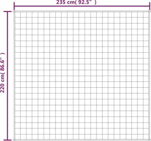 vidaXL vidaXL Koc obciążeniowy, szary, 220x235 cm, 15 kg, tkanina 6