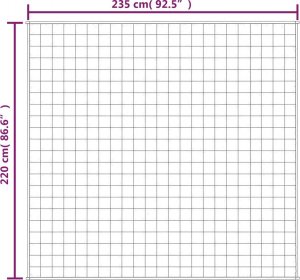 vidaXL vidaXL Koc obciążeniowy, kremowy, 220x235 cm, 15 kg, tkanina 6