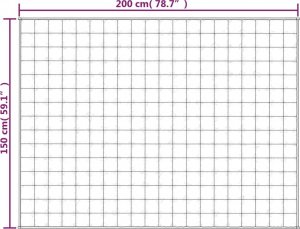 vidaXL vidaXL Koc obciążeniowy, szary, 150x200 cm, 11 kg, tkanina 6