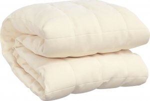 vidaXL vidaXL Koc obciążeniowy, kremowy, 220x230 cm, 15 kg, tkanina 3