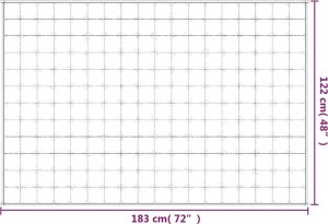 vidaXL vidaXL Koc obciążeniowy, szary, 122x183 cm, 5 kg, tkanina 6