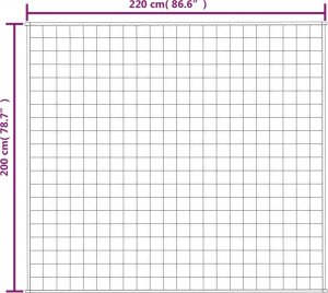 vidaXL vidaXL Koc obciążeniowy, szary, 200x220 cm, 13 kg, tkanina 6