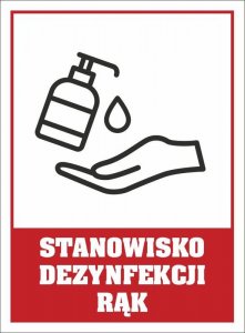 StudioCen Naklejka Stanowisko dezynfekcji rąk 1