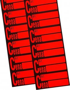 StudioCen Ceny samoprzylepne na pasku czerwone - 100 etykiet 1
