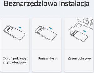 Kieszeń Orico Obudowa dysku SATA 2,5" USB 3.1 czarna 7