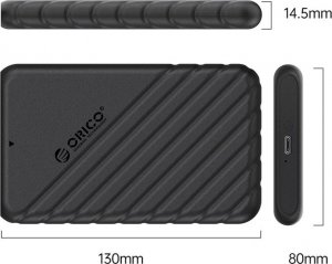 Kieszeń Orico Obudowa dysku 2,5" USB-C 3.1 6Gbps czarna (25PW1-C3-BK-EP) 2