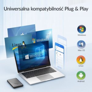 Kieszeń Orico Obudowa dysku 2,5" USB-C 3.1 6Gbps czarna (25PW1-C3-BK-EP) 5